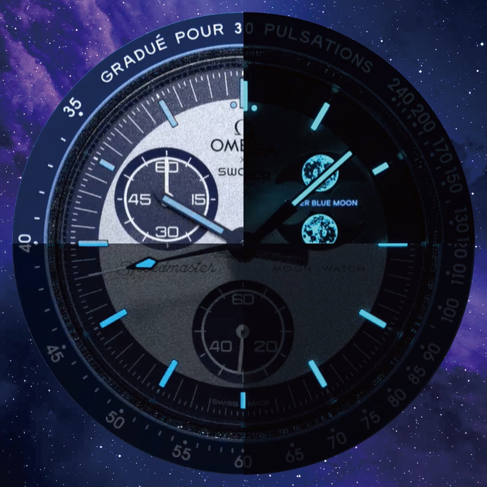 Omega X Swatch MoonSwatch Mission to the Super Blue Moonphase 