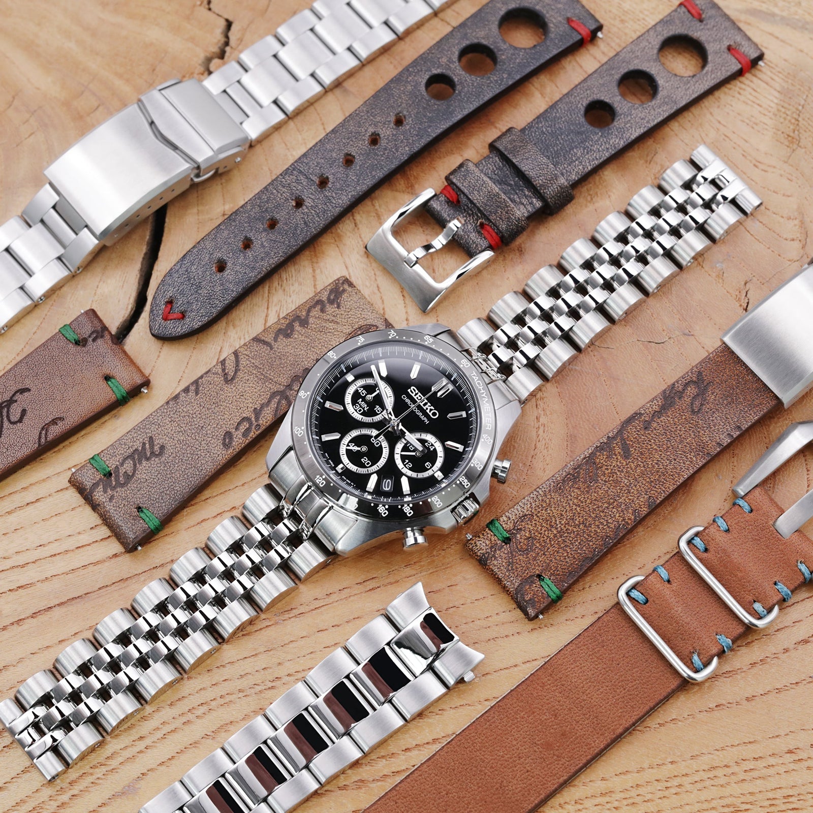 Seiko SPIRIT Mecha-Quartz Chronograph Watch SBTR021