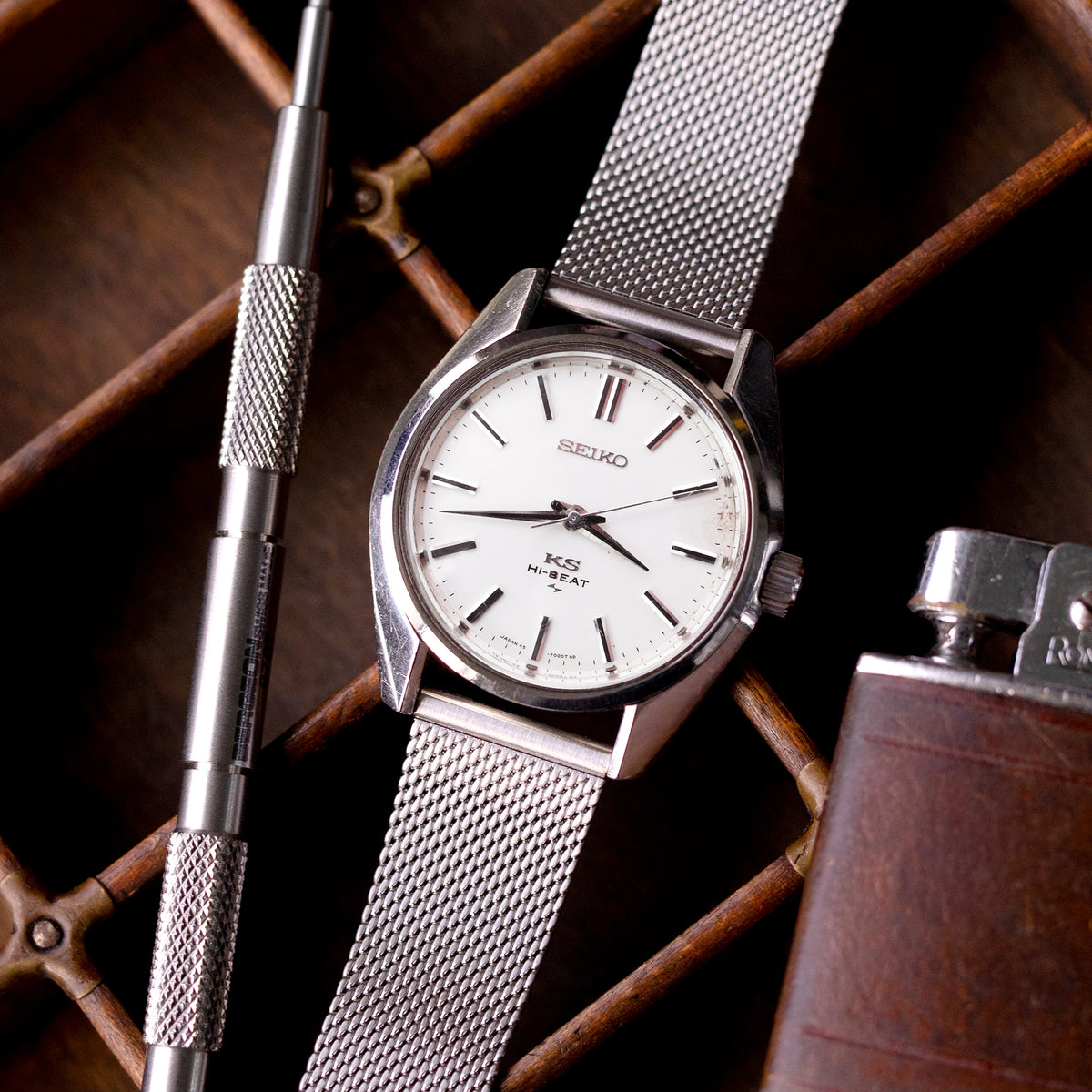 Superfine Quick Release Polished Mesh Watch Band 18mm 22mm