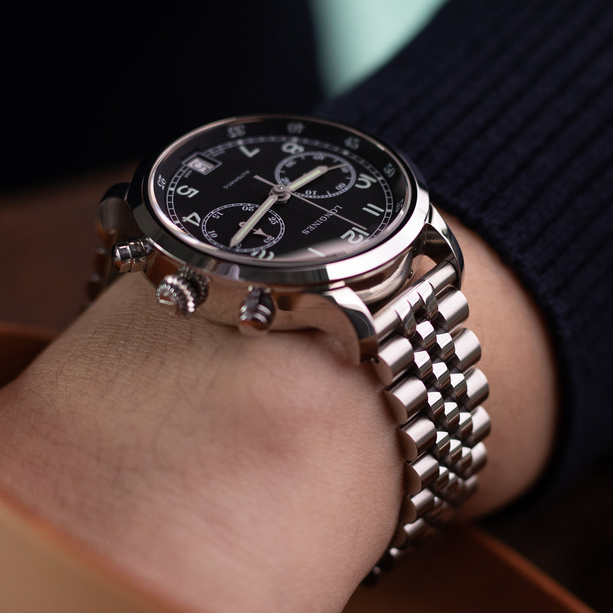 Super-JUB II 18mm 19mm 20mm Stainless Steel Straight End Bracelet