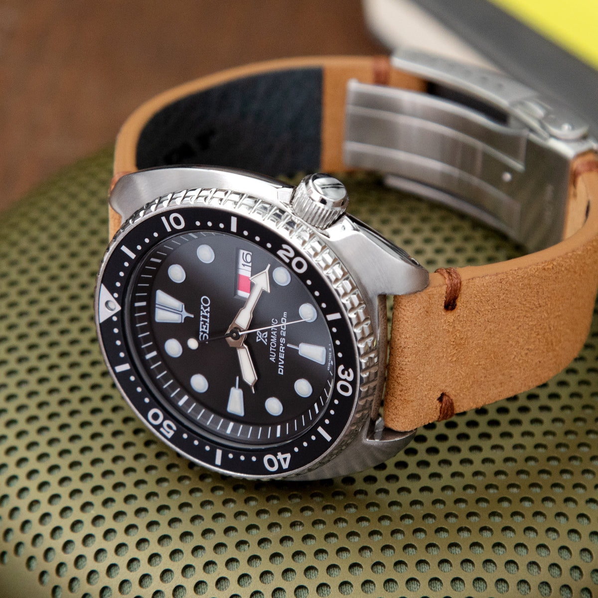 Tan Suede One-Piece Quick Release Watch Strap 20mm 22mm