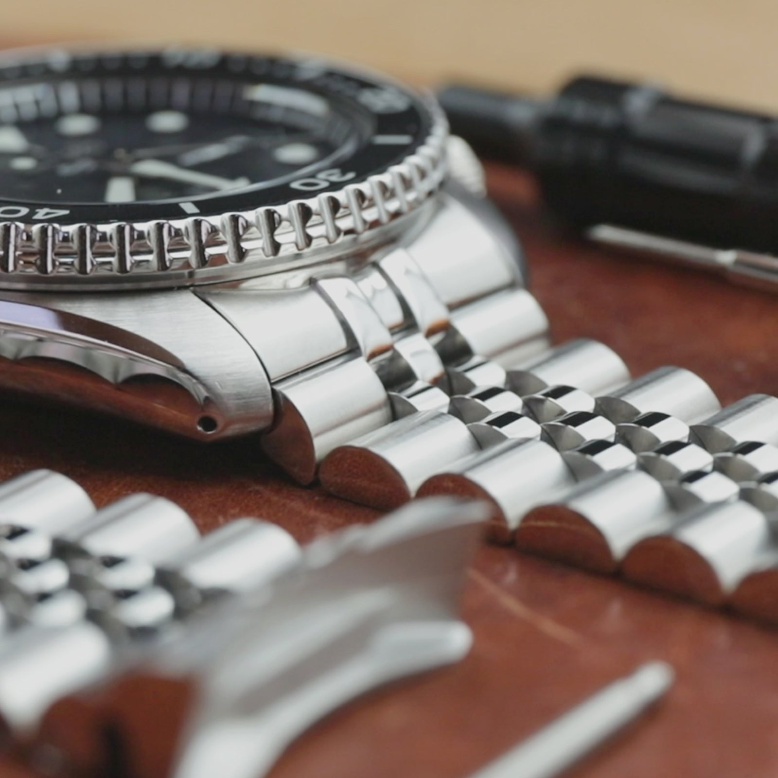 Super-J Louis 22mm Stainless Steel Bracelet for Seiko 5 Sports 42.5mm SRPD51 SRPE58