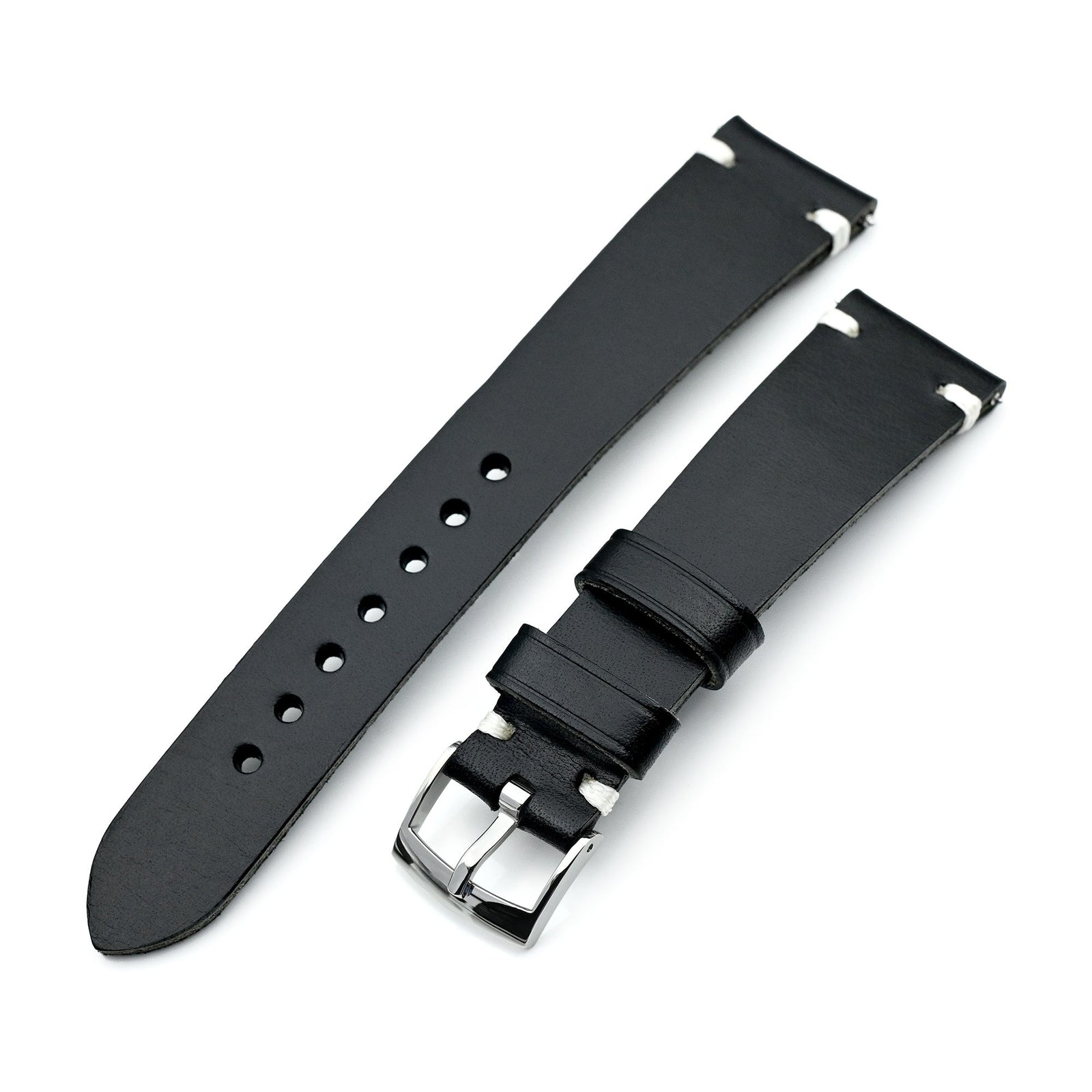 20mm Dark Grey Quick Release Buttero Italian Leather Watch Strap Strapcode Watch Bands