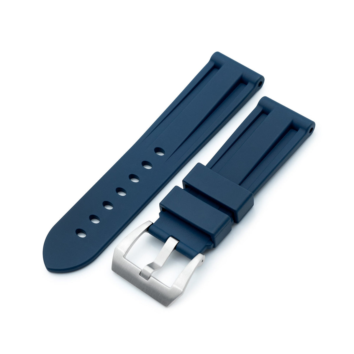 24mm FKM30 Blue Rubber Watch Band Strapcode Watch Bands