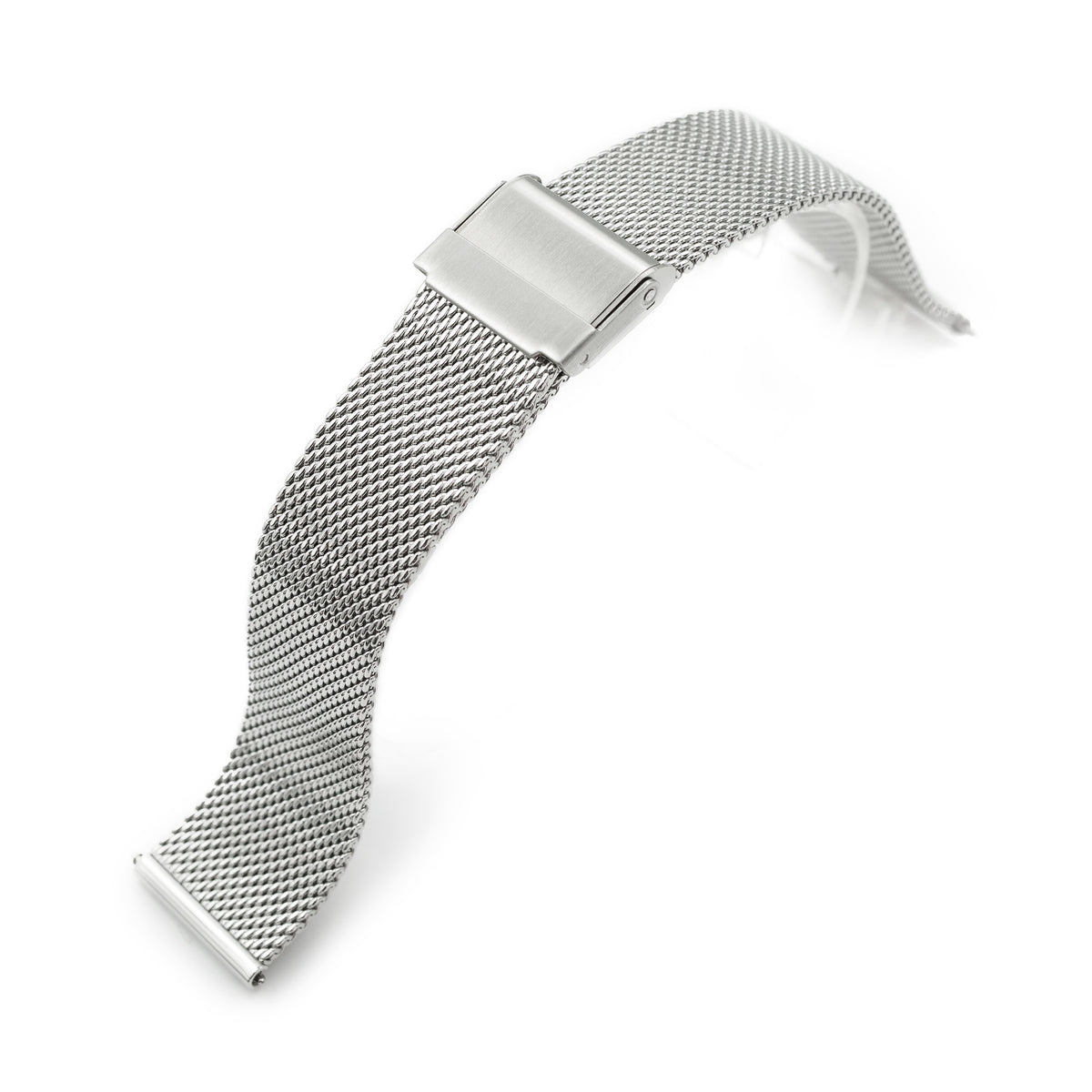 Superfine Quick Release Polished Mesh Watch Band 18mm 22mm