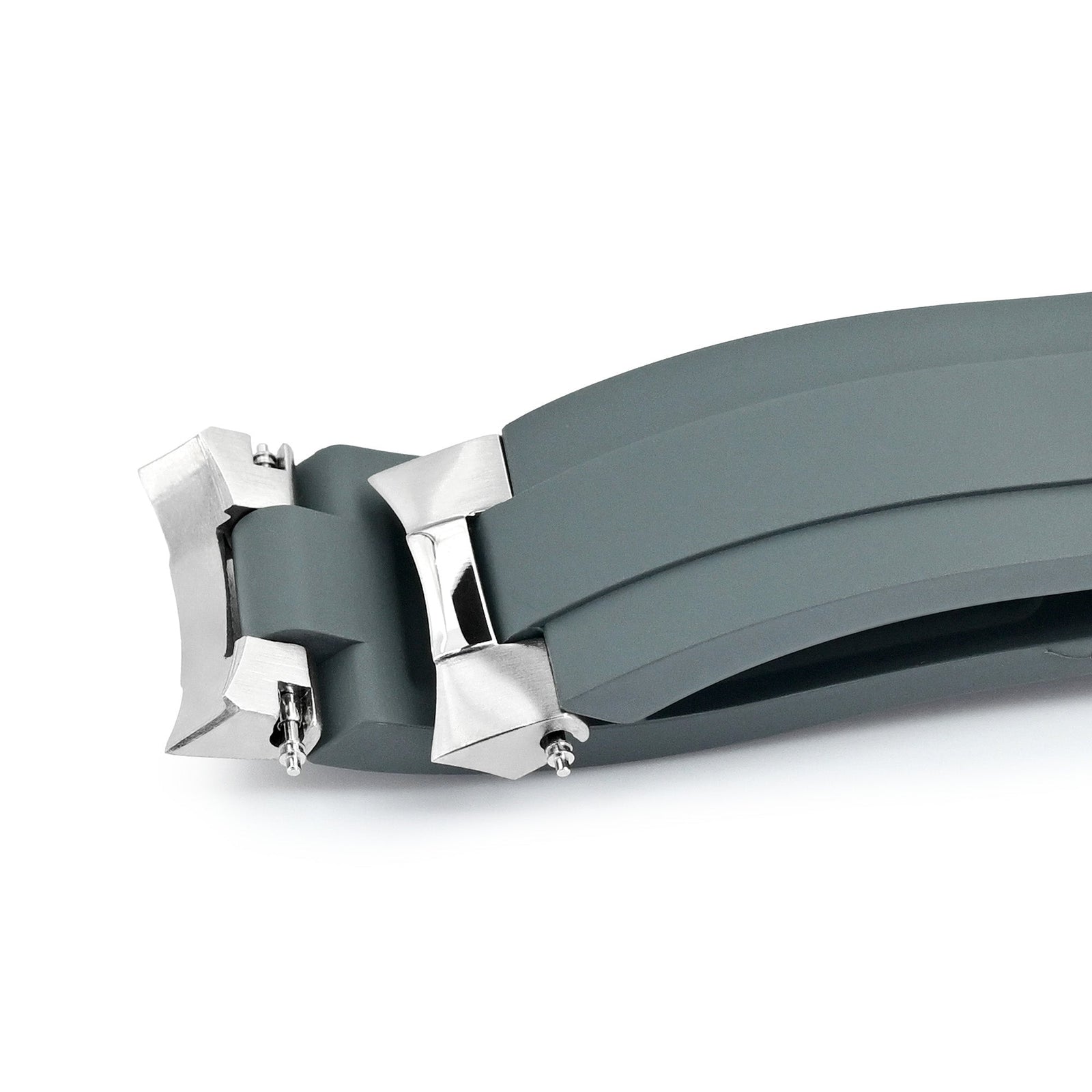 20mm Crafter Blue - MX03-733 Light Grey FKM Rubber Strap With End Links compatible with Hamilton Khaki Field 38mm Strapcode watch bands