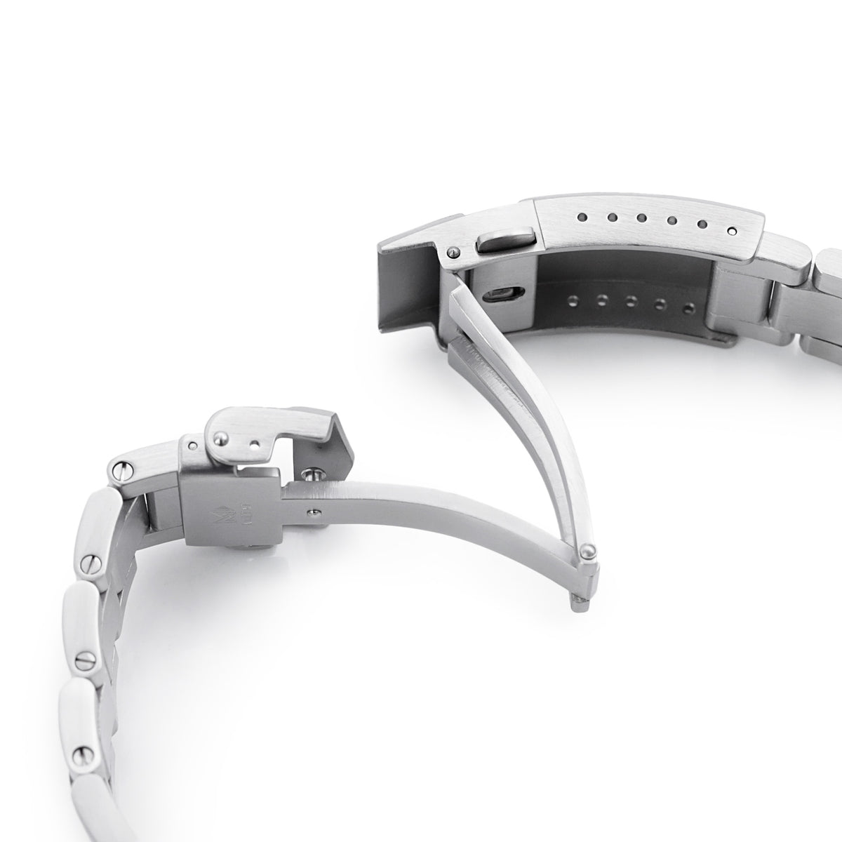 20mm Super Boyer Uhrenarmband für RX SUB 5512, 316L Edelstahl, gebürstet, V-Schließe