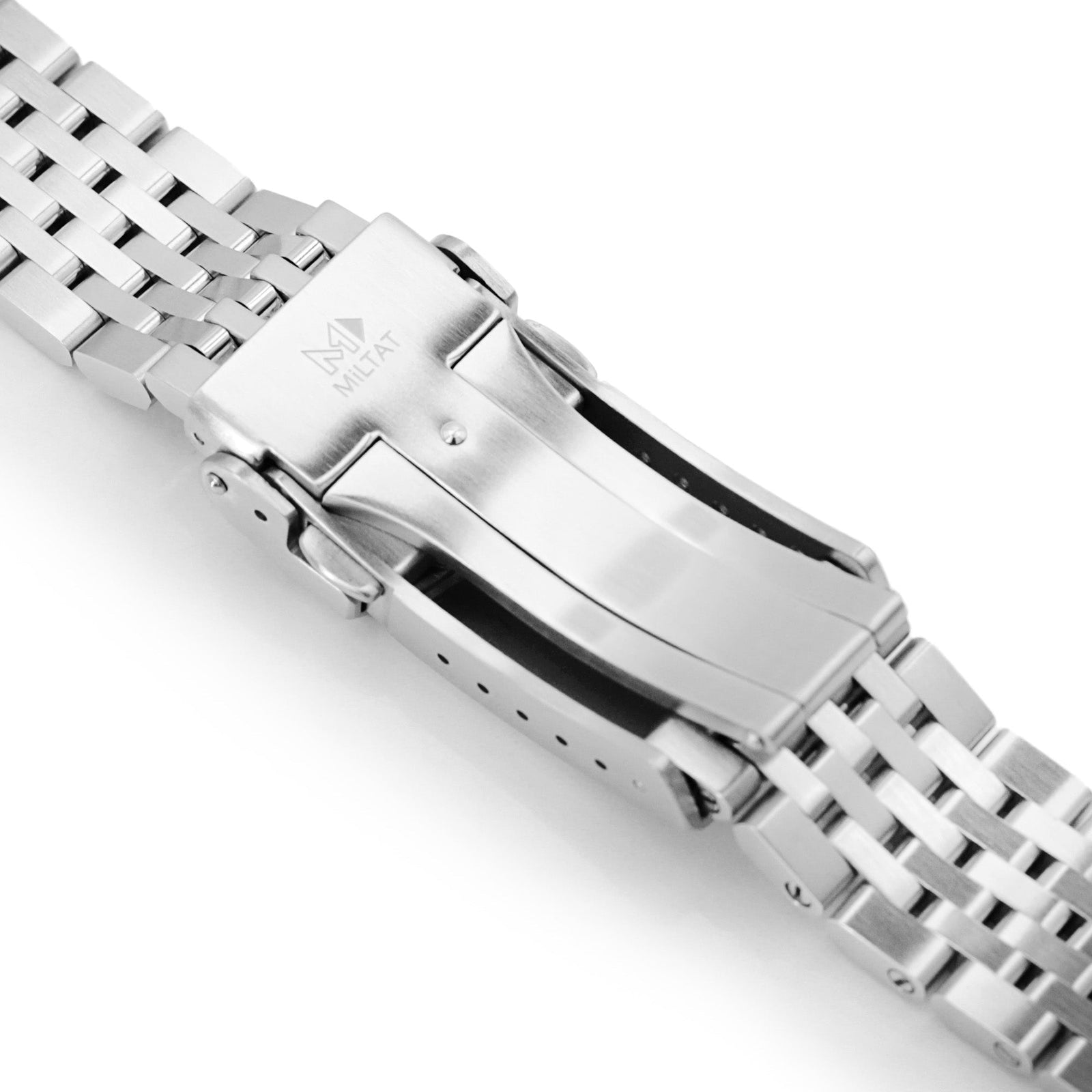 20mm Asteroid Watch Band for Seiko 5 Sports 38mm, 316L Stainless Steel Brushed and Polished V-Clasp Strapcode Watch Bands