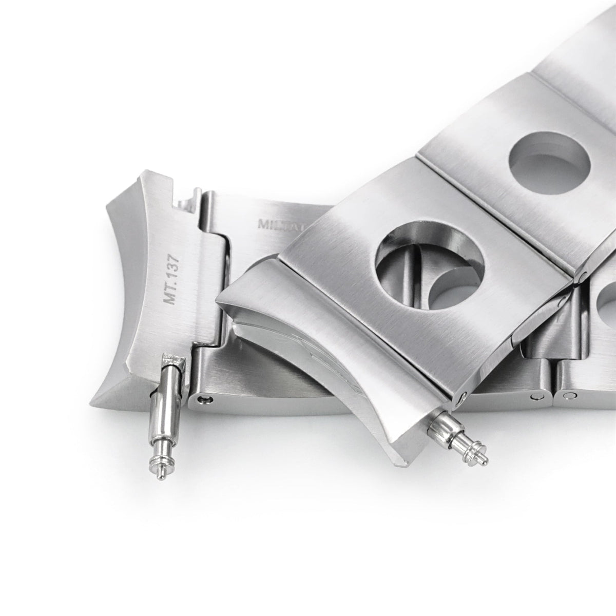 20mm Rollball version II Watch Band for Seiko 5 Sports 38mm, 316L Stainless Steel Brushed Baton Diver Clasp Strapcode Watch Band