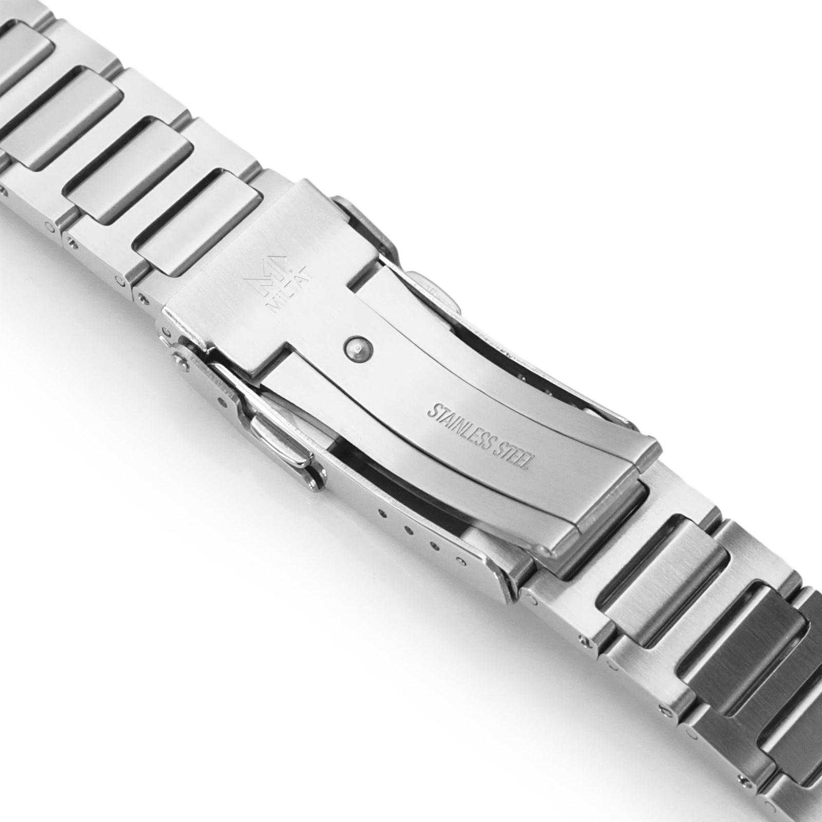 20mm Rollball version II Watch Band for Seiko 5 Sports 38mm, 316L Stainless Steel Brushed Baton Diver Clasp Strapcode Watch Band