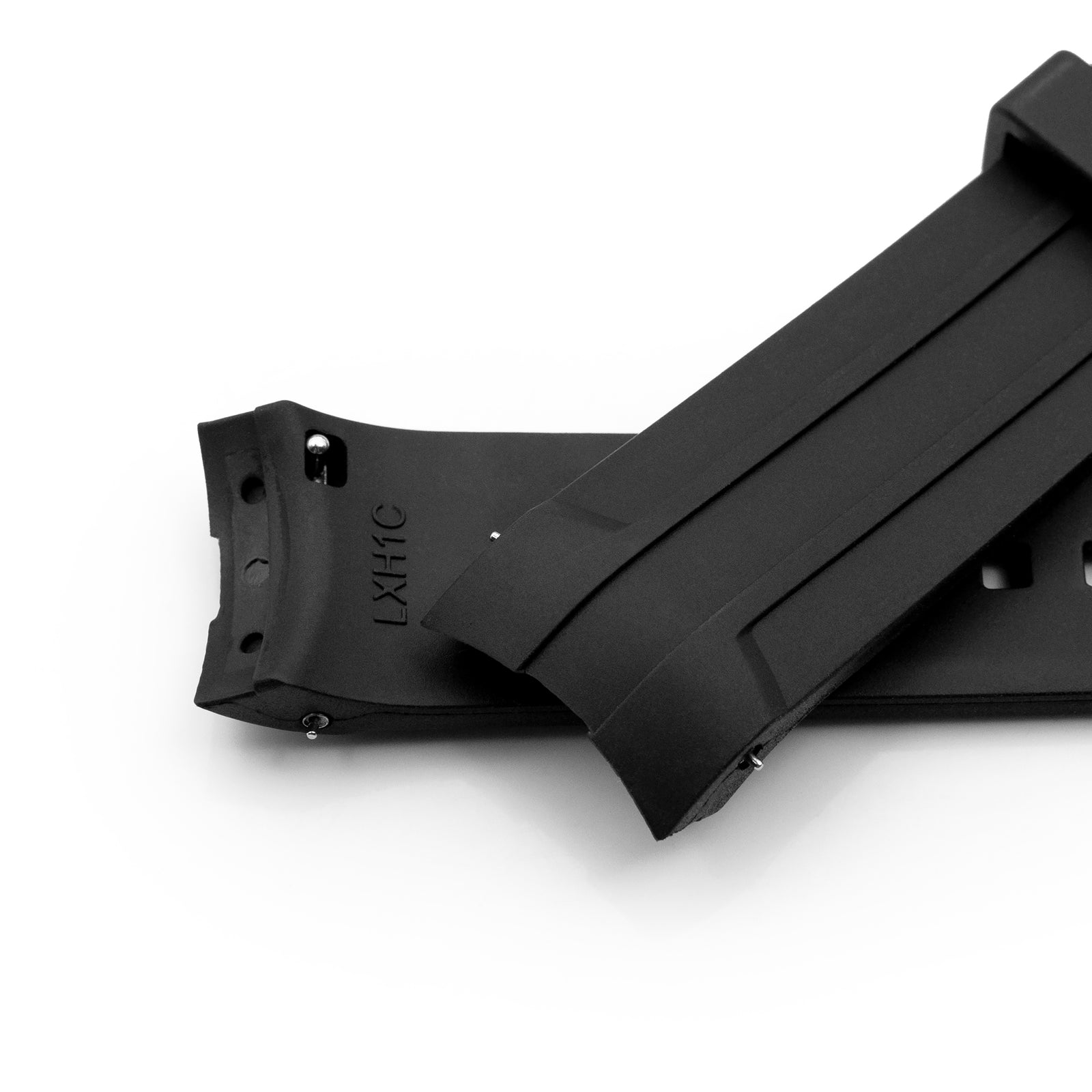 StrapXPro LXH1C Black Rubber Strap for Longines Hydroconquest Conquest 41mm