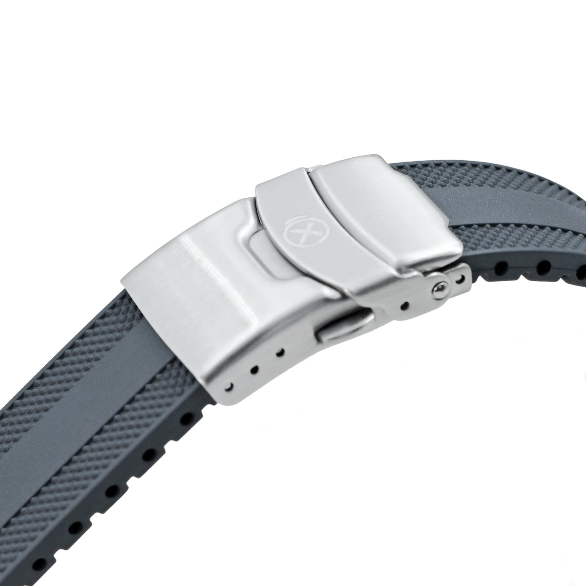 StrapXPro - Grey SMX03A Rubber Strap compatible with Seiko Speedtimer SSC813 Series Strapcode watch bands
