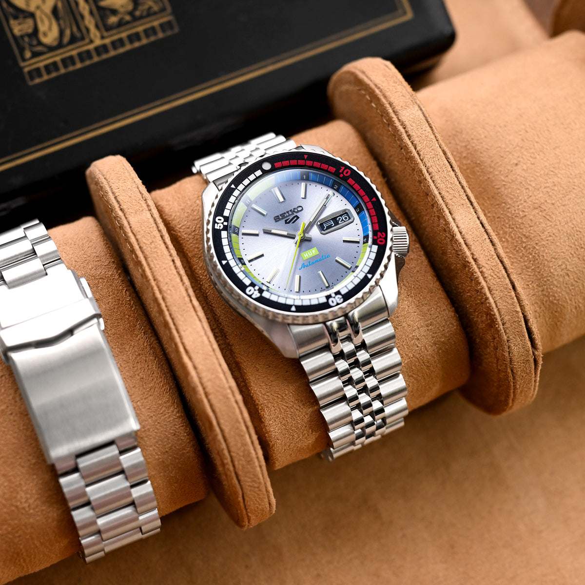 Super-J Louis 22mm Stainless Steel Bracelet for Seiko 5 Sports 42.5mm SRPD51 SRPD85