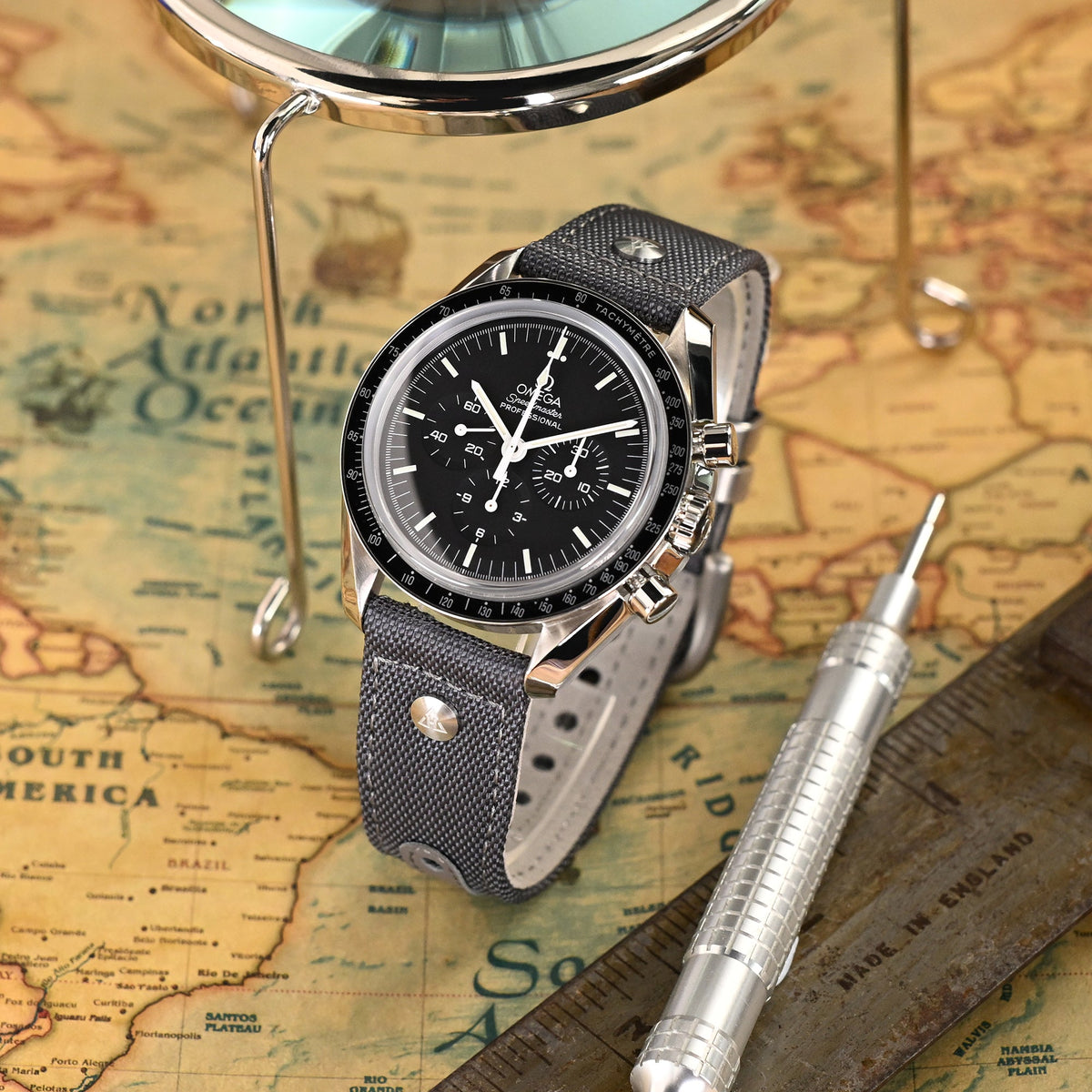 Sinn 157 EZM-4 Chronograph day-date black Dial Strapcode watch bands