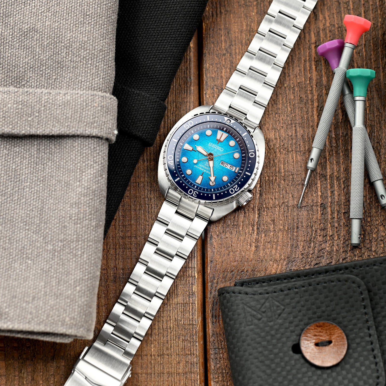 Super-O Boyer 22mm Stainless Steel Bracelet for Seiko Turtle SRP777 SRP775 SRPA21