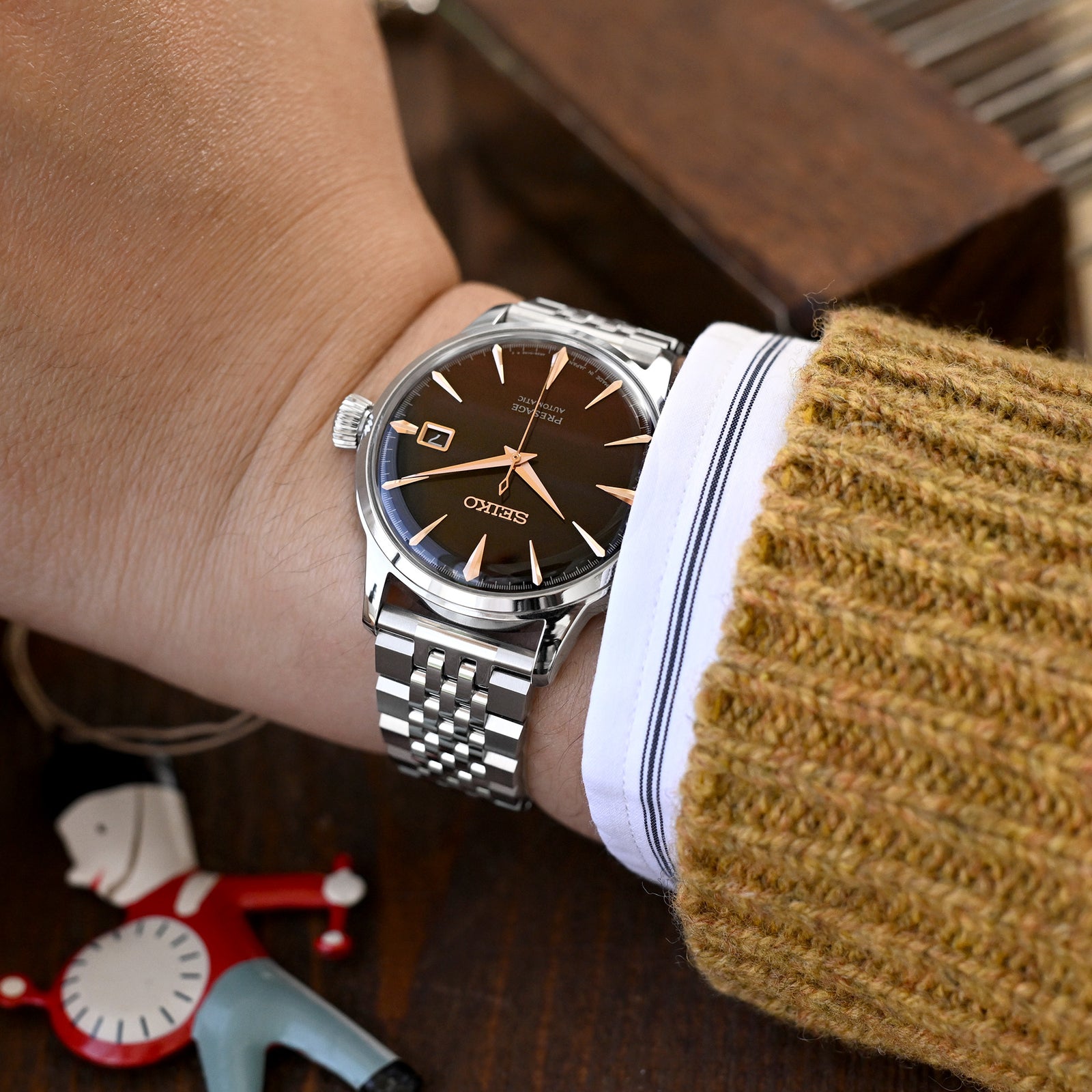 20mm Asteroid QR Watch Band Straight End Quick Release, 316L Stainless Steel Brushed and Polished V-Clasp Strapcode Watch Bands