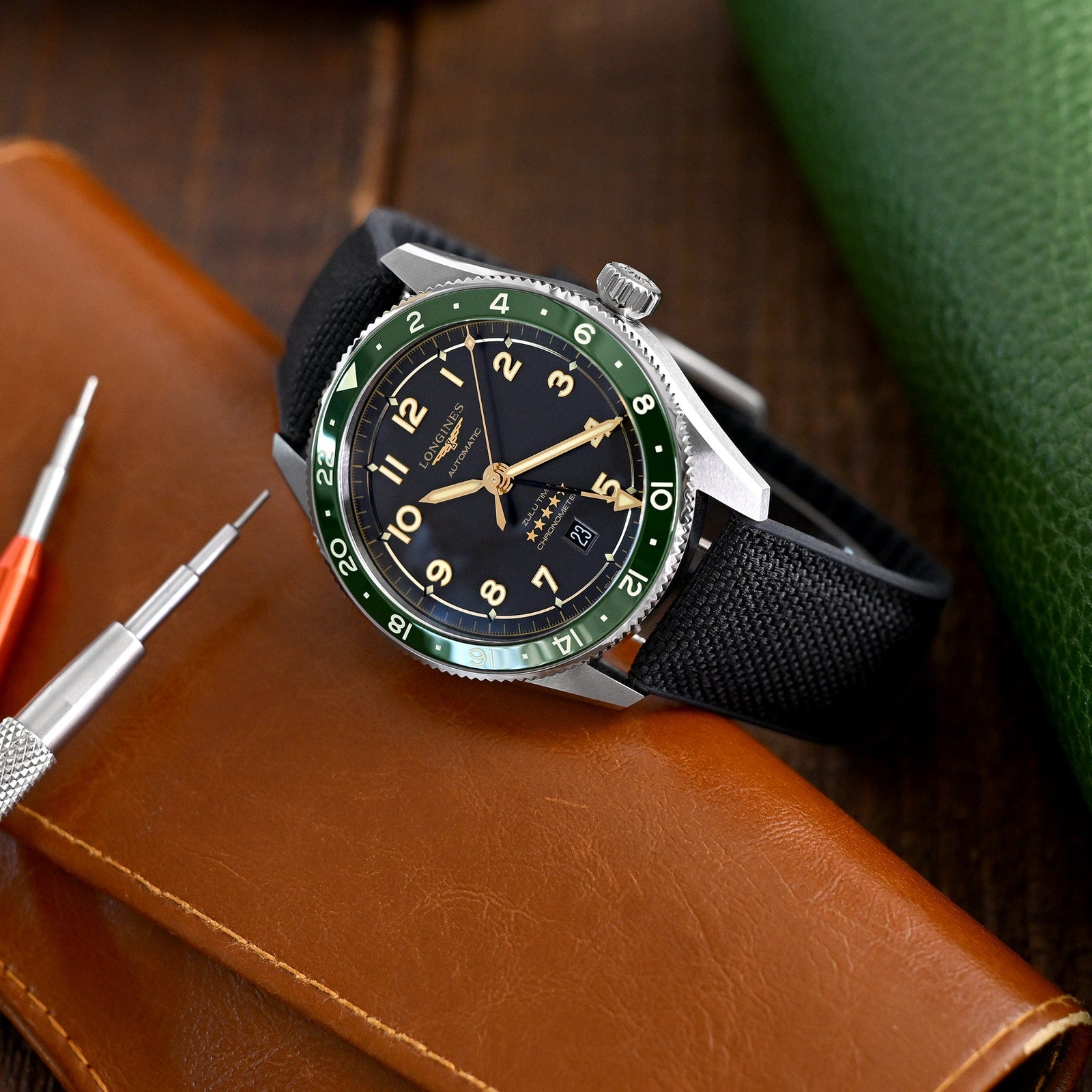 Black FKM35 Sailcloth FKM Quick Release Rubber Watch Band, 19mm to 22mm  Strapcode watch bands