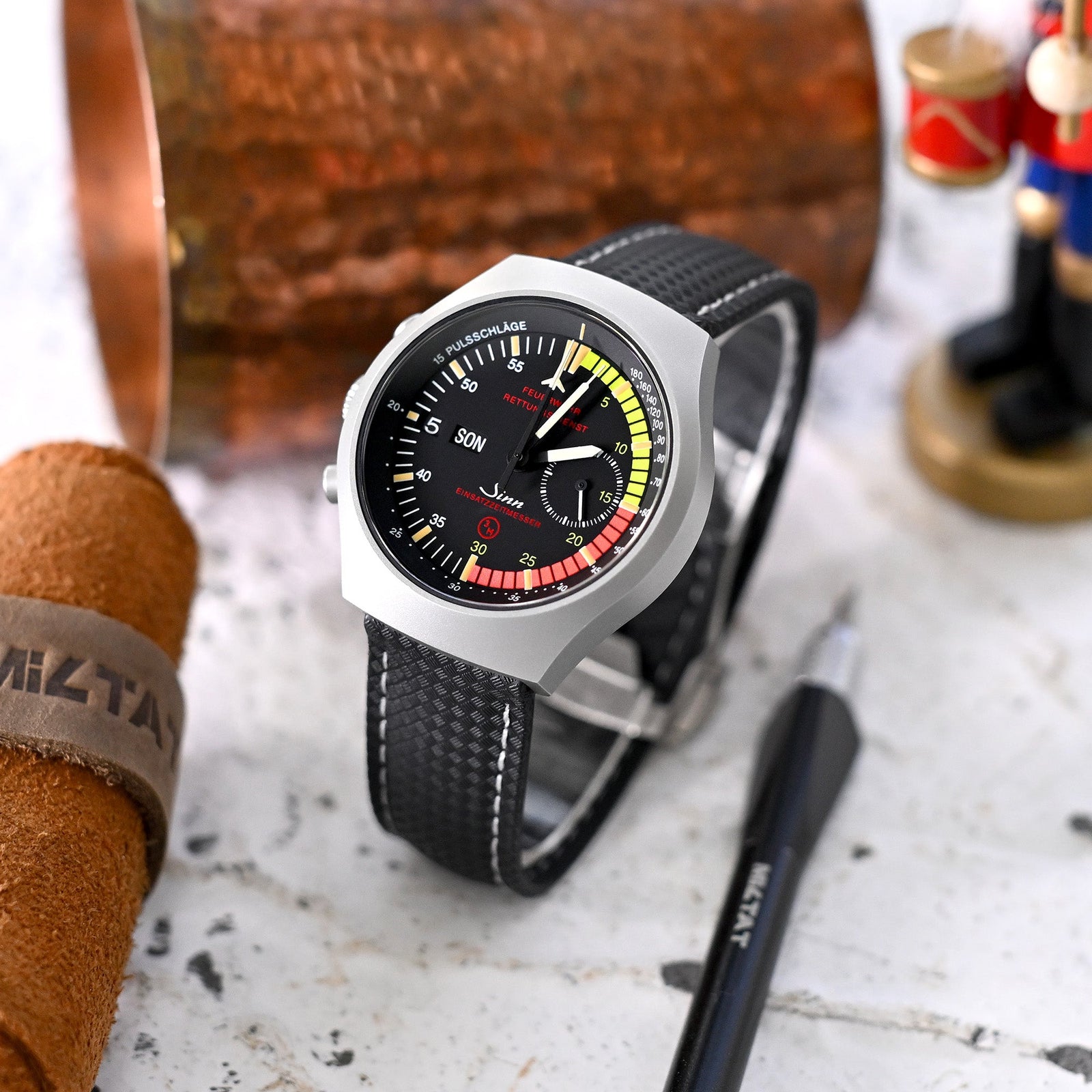 Black FKM37 Rubber Q.R. Deployant Watch Band, 20mm or 22mm Strapcode watch bands