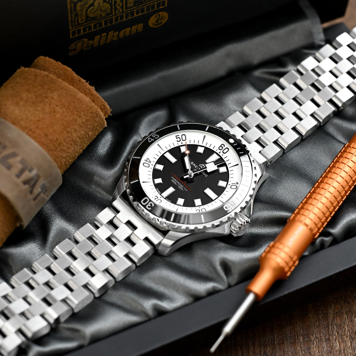 Super Engineer II 19mm Stainless Steel Straight End Watch Band