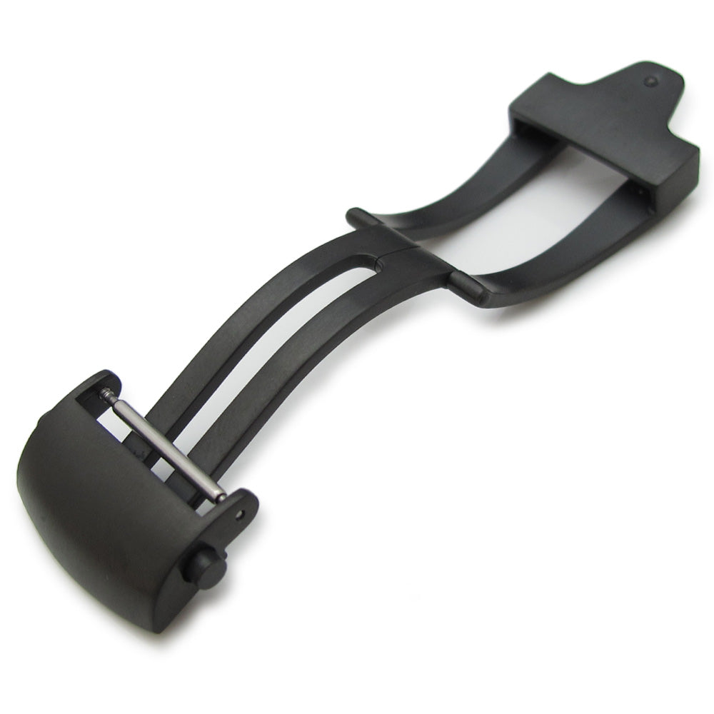 18mm or 20mm Roller Deployment Buckle Deployant Clasp for Leather Watch Strap PVD Black Strapcode Buckles