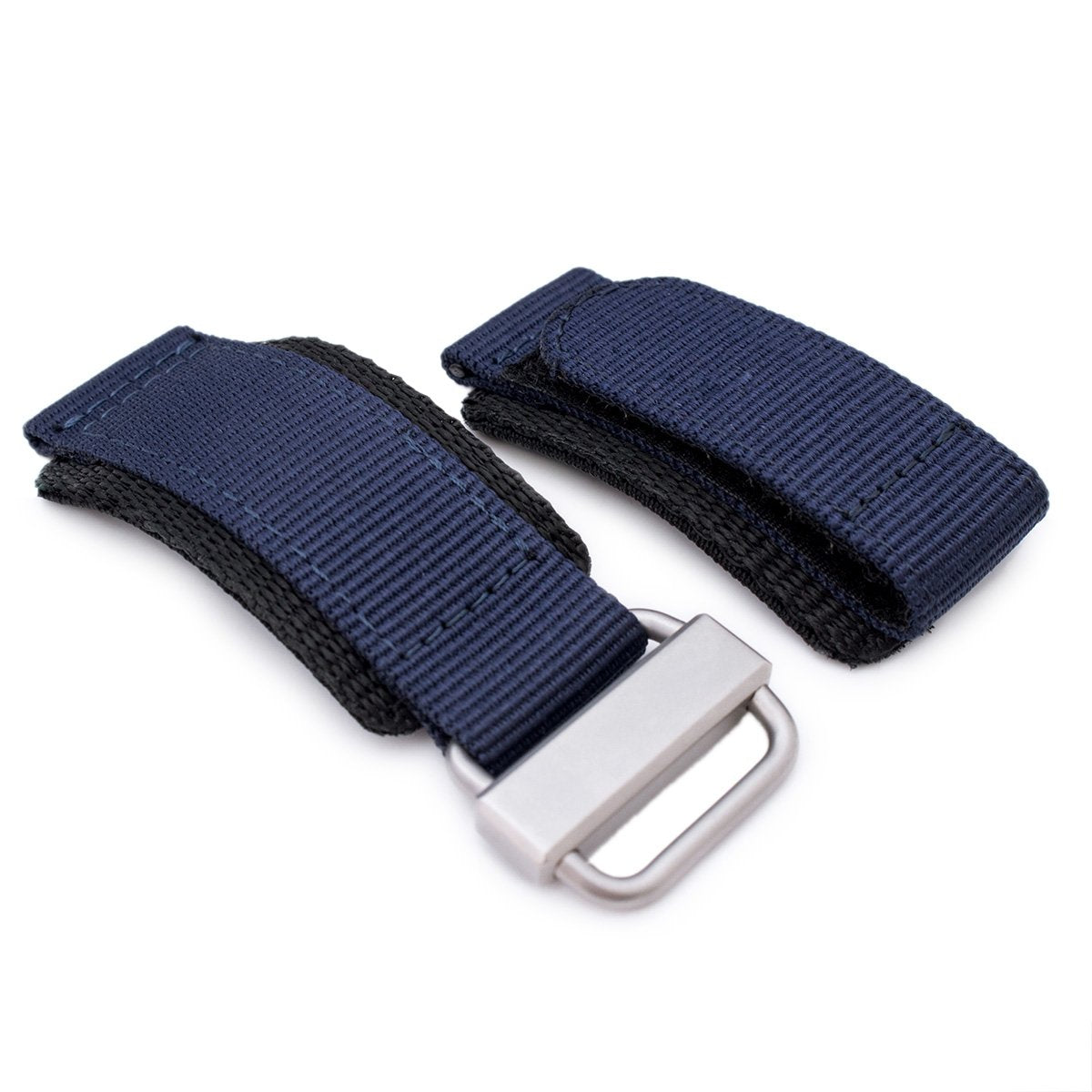 22mm MiLTAT Honeycomb Navy Blue Nylon Hoop and loop Fastener Watch Strap Brushed Stainless Buckle Strapcode Watch Bands
