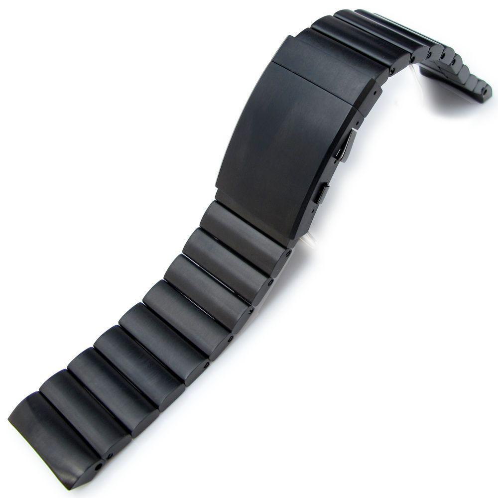 24mm Bandoleer Solid 316L stainless Steel PVD Black Replacement band for Panerai 44mm Strapcode Watch Bands