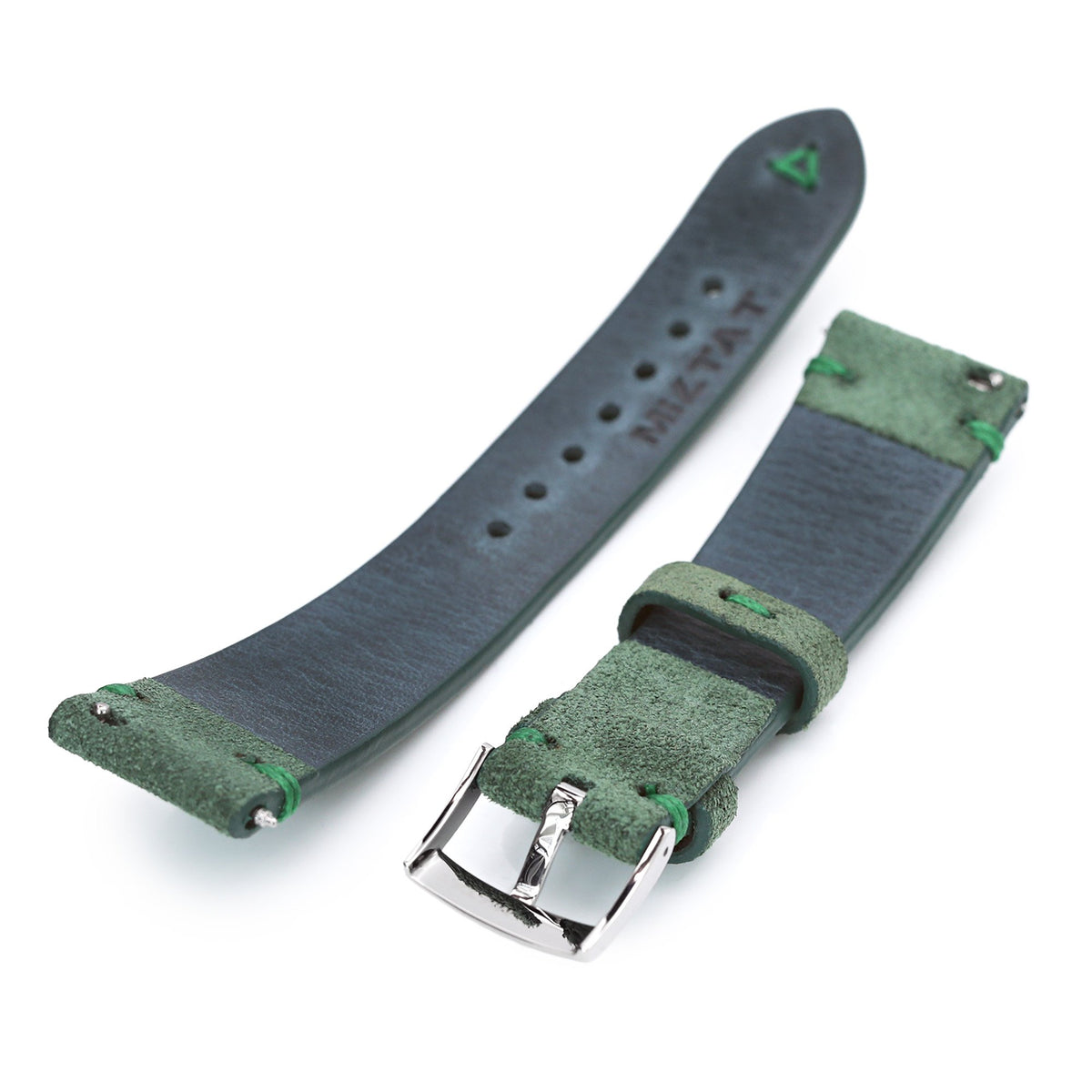 20mm Emerald Green Quick Release Italian Suede Leather Watch Strap Green St. Strapcode Watch Bands