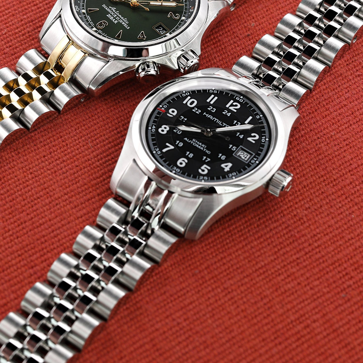 Hamilton Khaki Field Automatic 38mm Men Watch H70455733 Strapcode Watch Bands