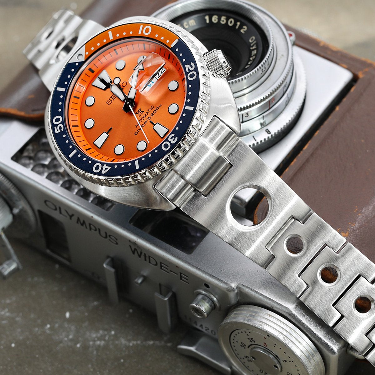 Seiko Prospex SRPC95K1 Divers Watch Limited Edition Orange New Turtle 200m Strapcode Watch Bands