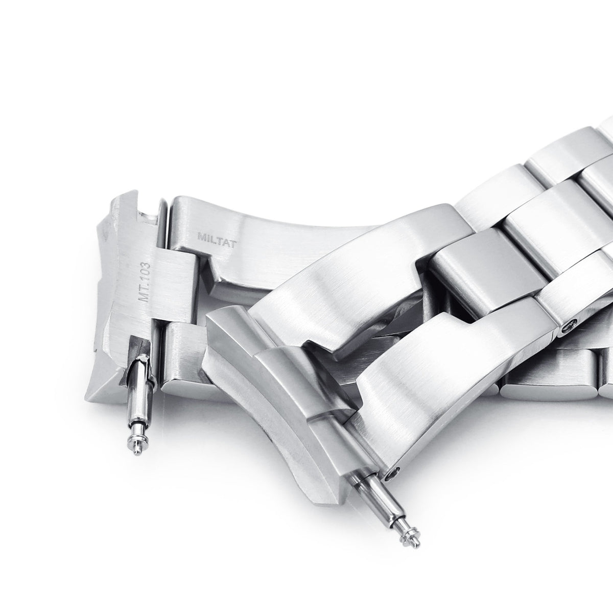 22mm Retro Shaver Blade 316L Stainless Steel Watch Bracelet for Seiko 6309-7040 Brushed V-Clasp Strapcode Watch Bands