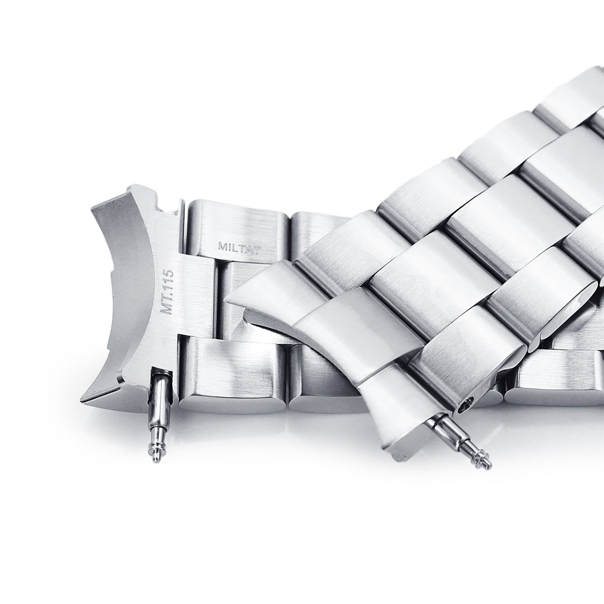 22mm Super-O Boyer 316L Stainless Steel Watch Bracelet for Orient Kamasu Brushed V-Clasp Strapcode Watch Bands