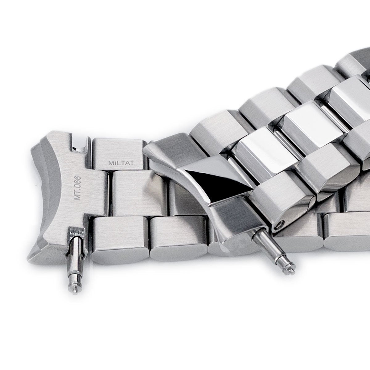 22mm Hexad 316L Stainless Steel Watch Band for Seiko Samurai SRPB51 Brushed &amp; Polished SUB Diver Clasp Strapcode Watch Bands