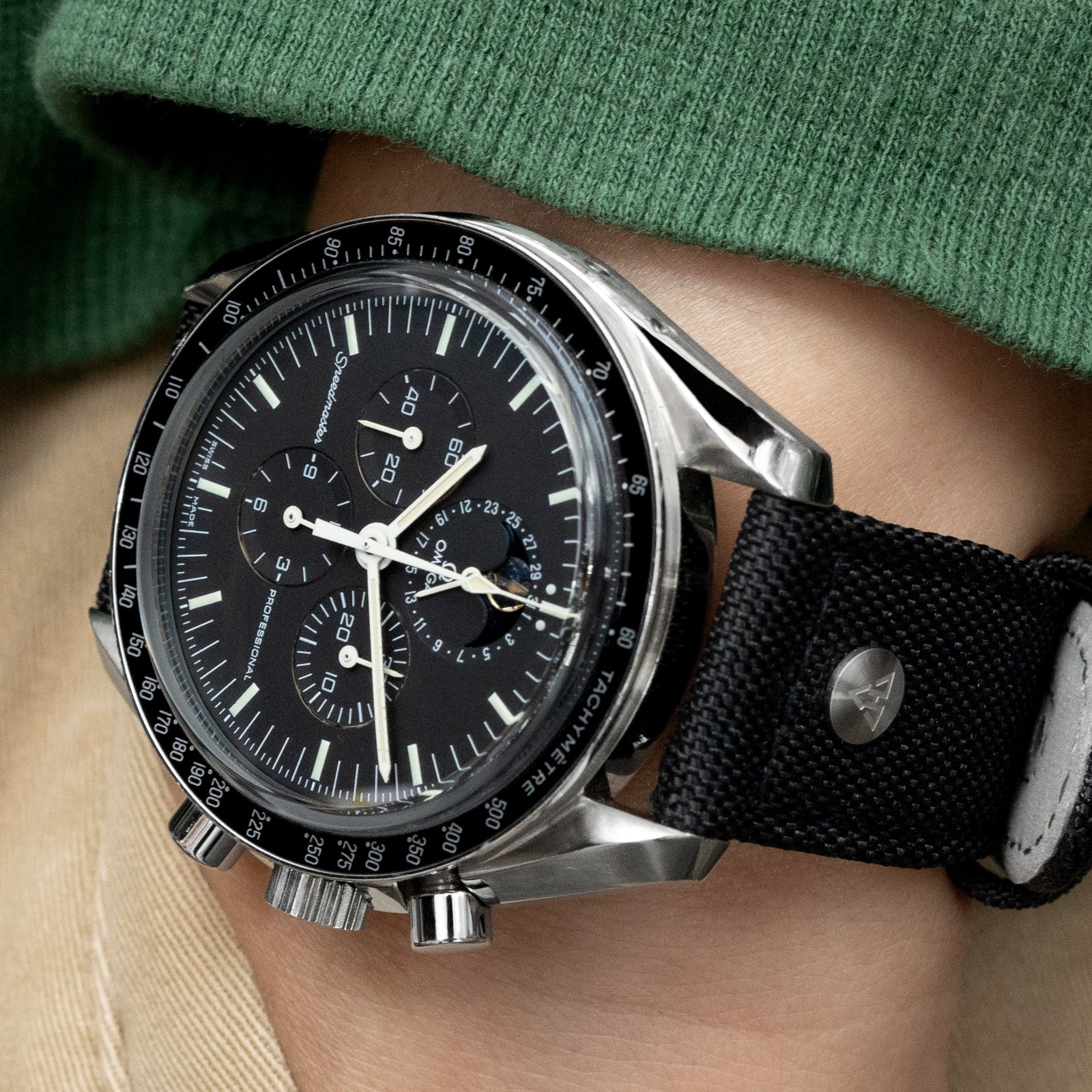 The AAF Black Strap by HAVESTON Straps Strapcode Watch Bands