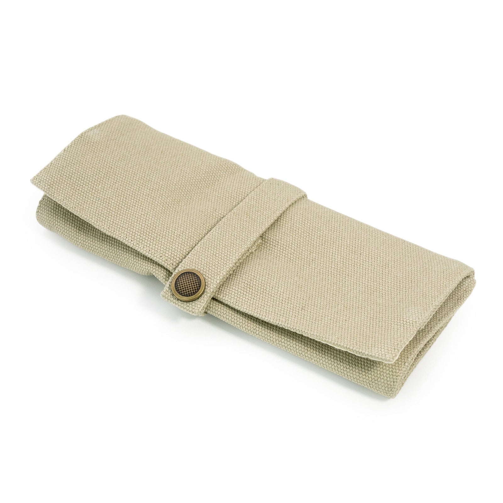 Khaki Wash Canvas Watch Band Roll Storage, 5 watch strap pockets Strapcode Watch Bands