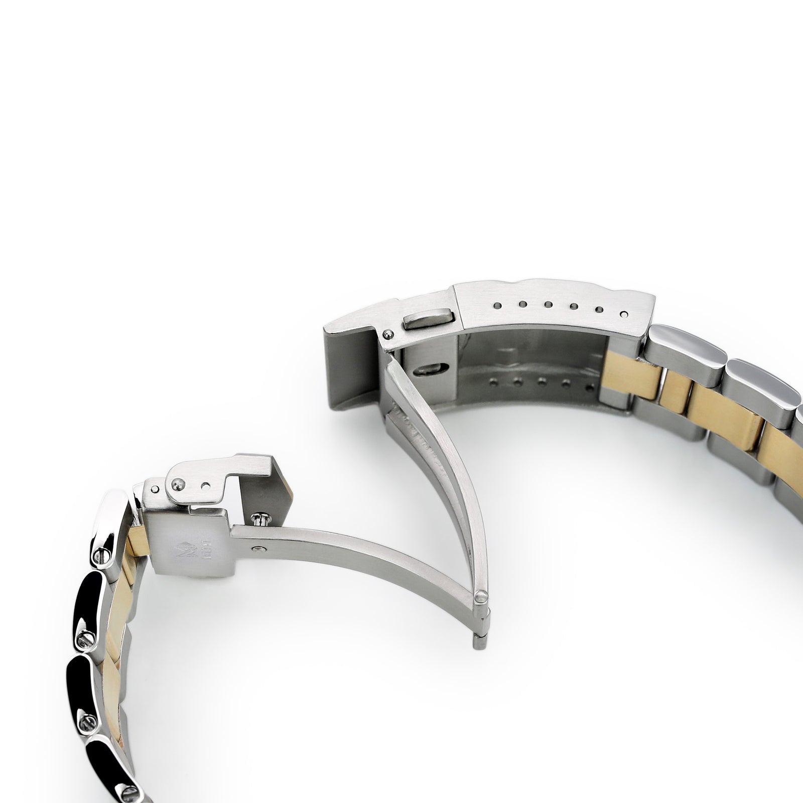 Super-O Boyer 22mm Two-Tone Stainless Steel Bracelet for Seiko 5 Sports