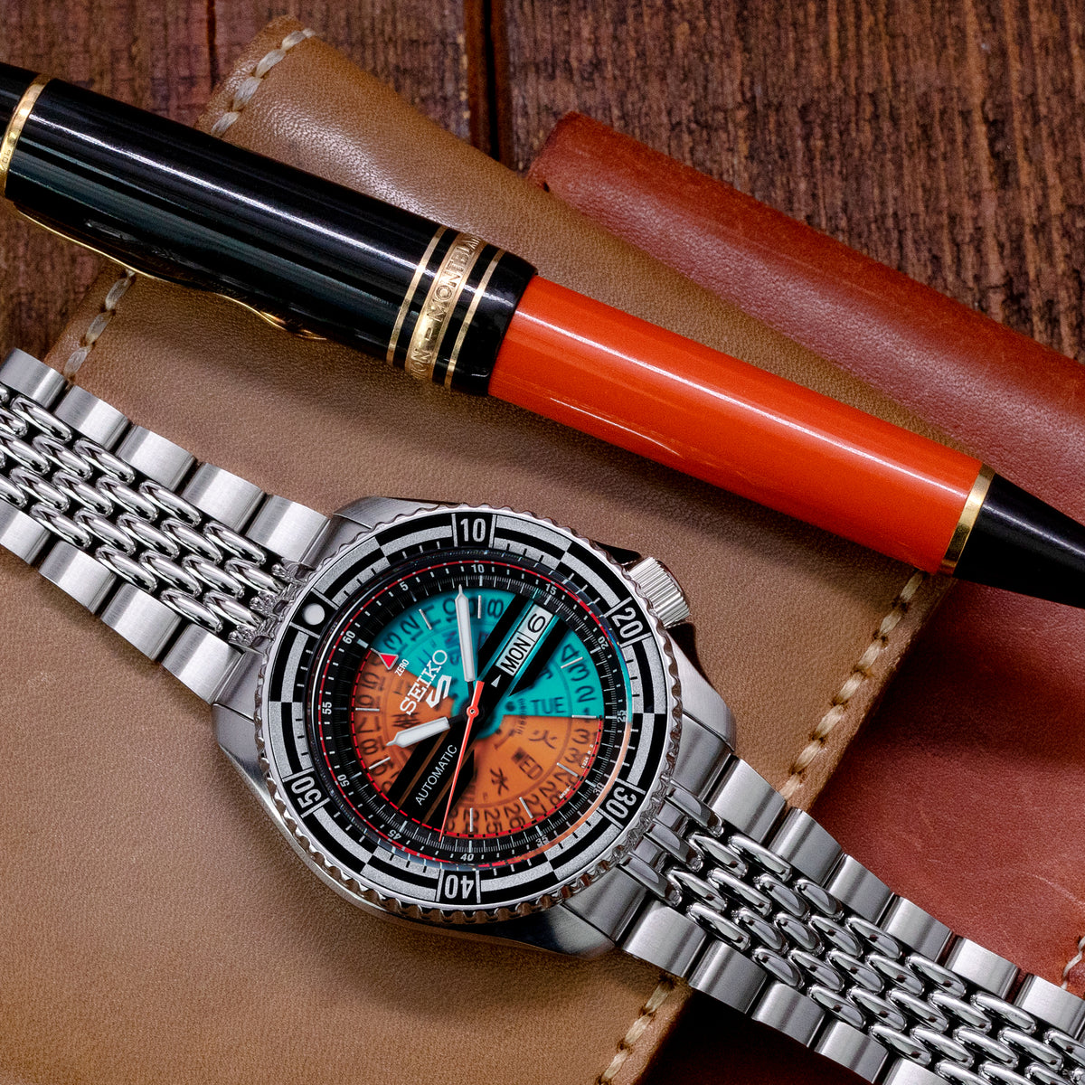 22mm Goma BOR Stainless Steel Bracelet for Seiko GMT SSK001