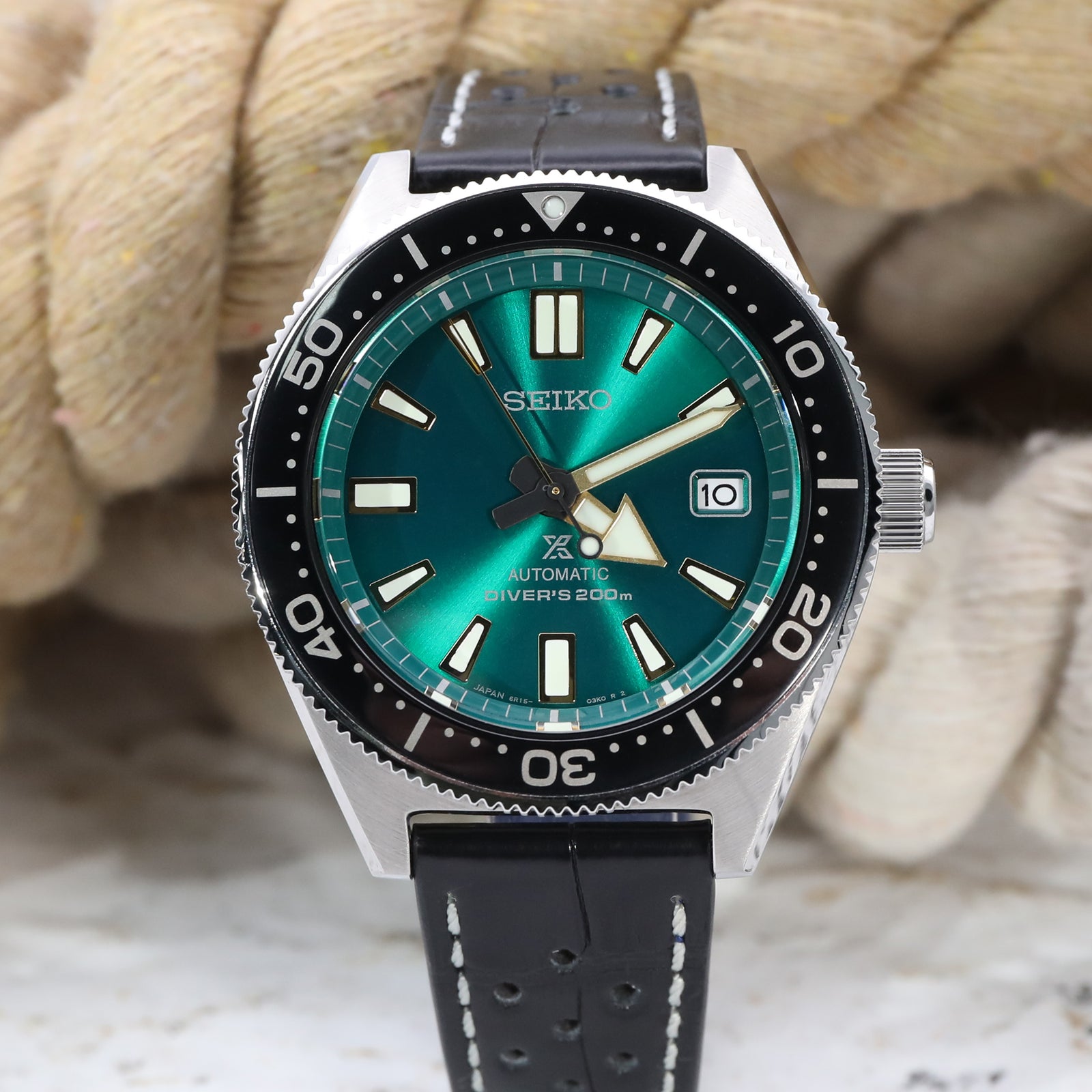 Seiko Prospex Limited Edition Sea Green SPB081J1 (SBDC059) reissue 62MAS Strapcode Watch Bands