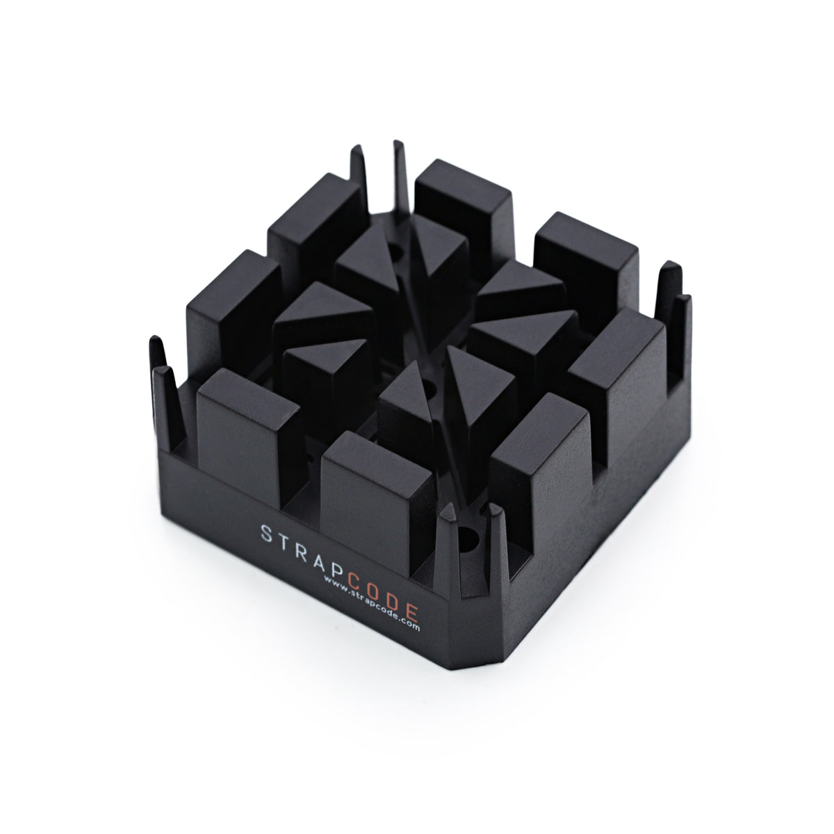 Black Bracelet Holding Block with Standard Slots for Watch Adjustment