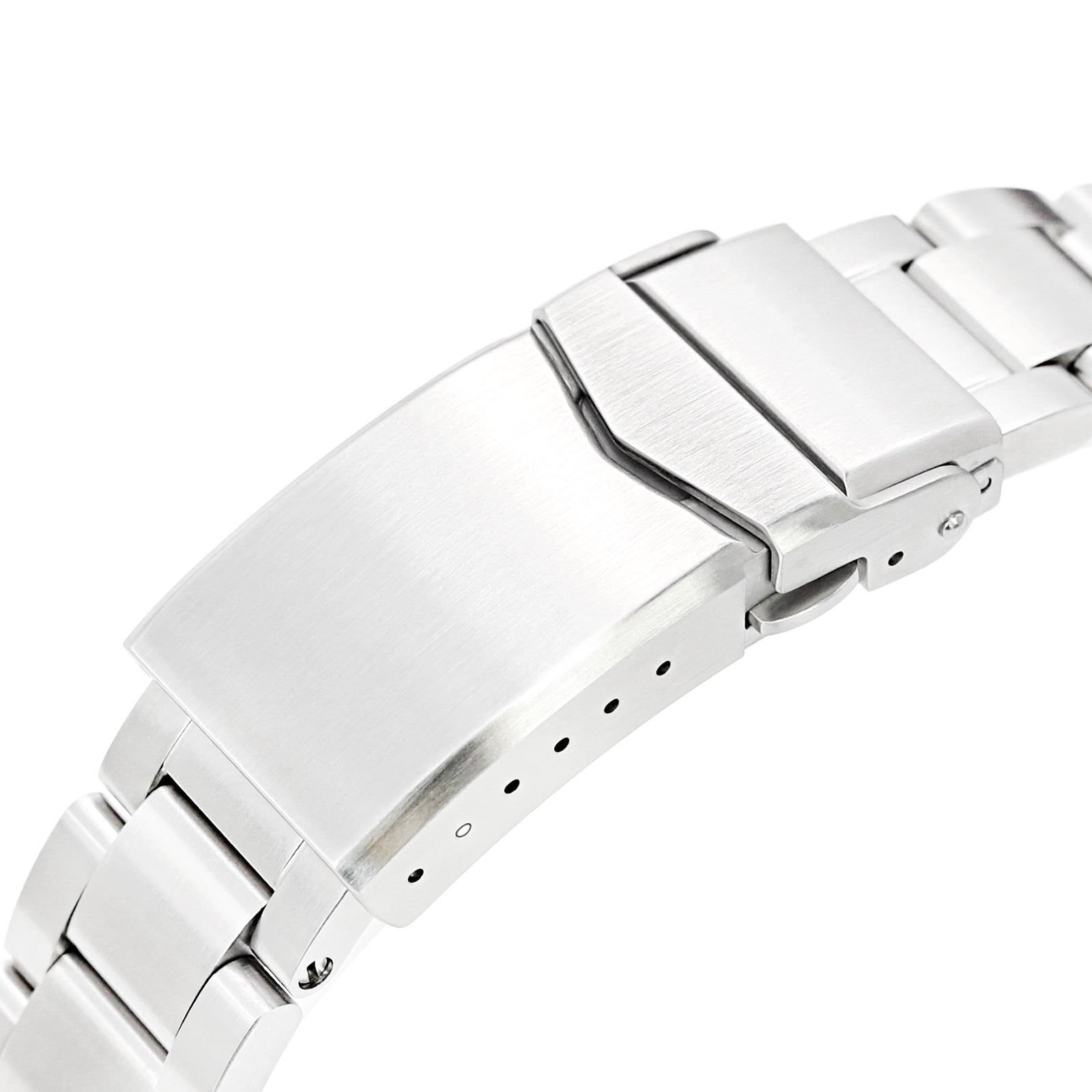 20mm Super Boyer Watch Band for RX SUB 5512, 316L Stainless Steel Brushed V-Clasp Strapcode Watch Bands