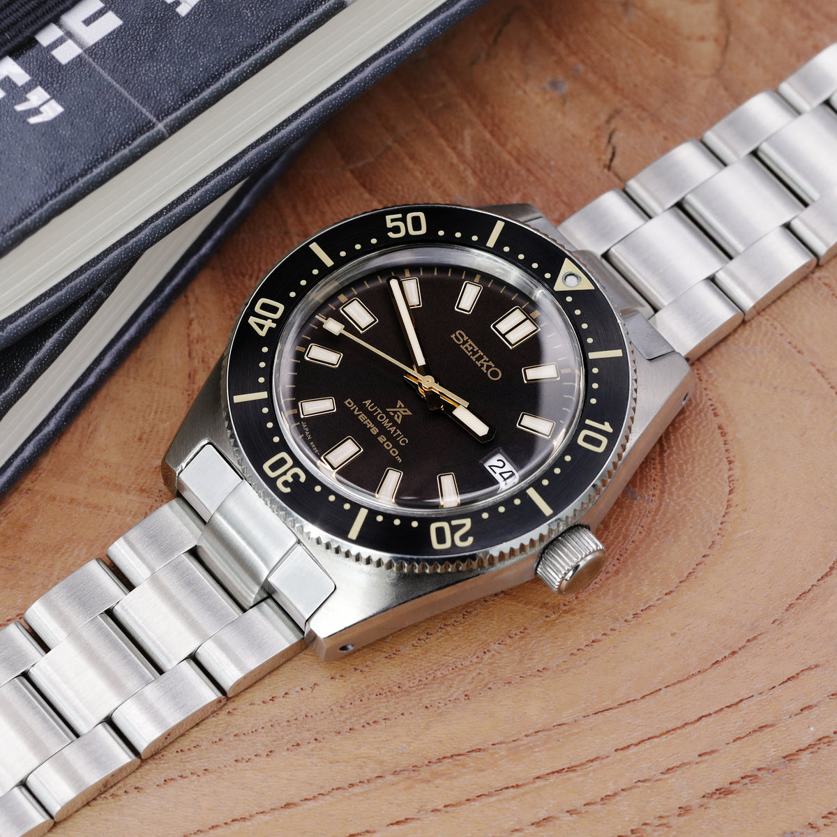 Seiko SPB147 Prospex Diver 62MAS Reissue Black Dial Strapcode Watch Bands