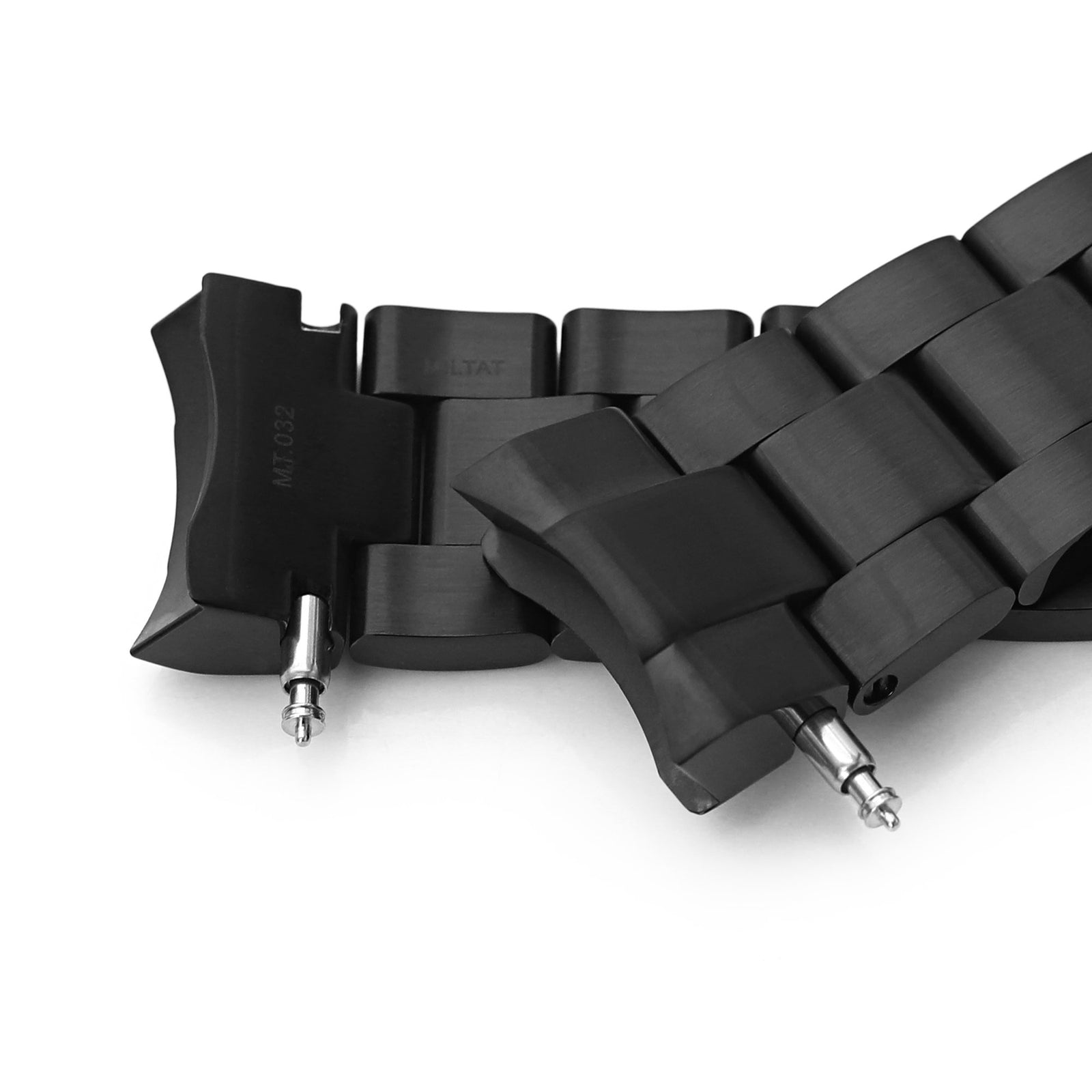 20mm Super-O Boyer 316L Stainless Steel Watch Band for Seiko Black Sumo SPB125J1, Diamond-like Carbon (DLC coating) V-Clasp Strapcode Watch Bands