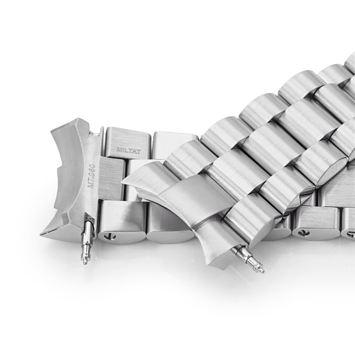 22mm Endmill 316L Stainless Steel Watch Bracelet for Orient Mako II &amp; Ray II, V-Clasp Brushed Strapcode Watch Bands