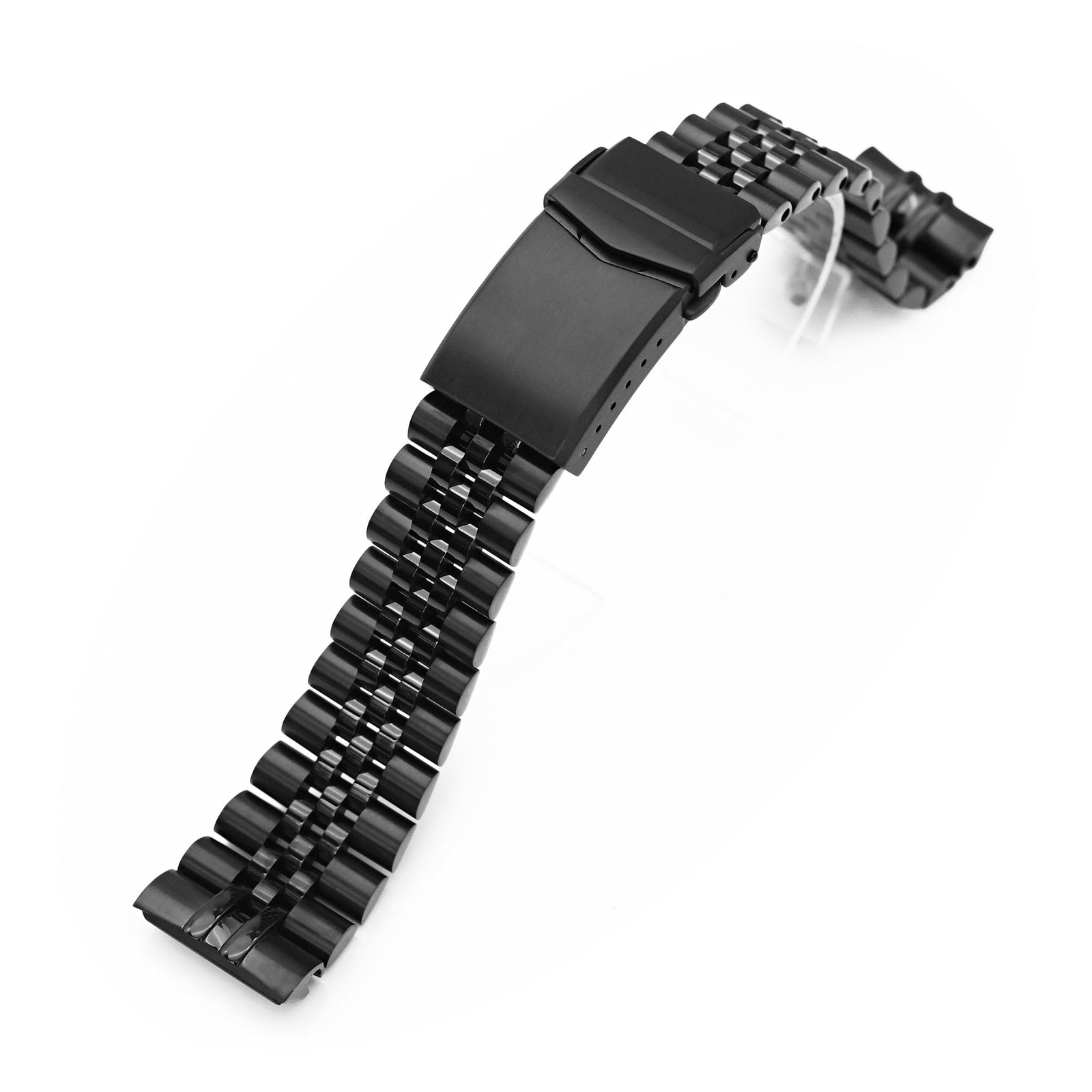 22mm Super-J Louis 316L Stainless Steel Watch Band for Seiko new Turtles SRPC49, Diamond-like Carbon (DLC coating) V-Clasp Strapcode Watch Bands